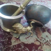 هاونگ برنجی کاسه مسی کعبدار