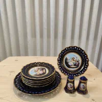 ظروف سورمه ای سرمه ای چینی‌ دکوری تزیینی|صنایع دستی و سایر لوازم تزئینی|تهران, آسمان|دیوار