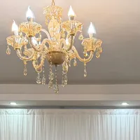 لوستر کریستالی ۶ شاخه نو