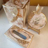 ست سطل زباله ،جادستمال و جاکلیدی دیواری