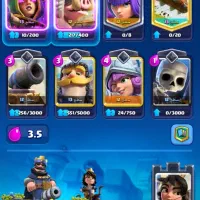 اکانت کلش رویال ۸۰ درصد مکث با سه کارت تکامل