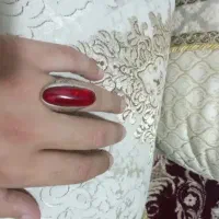انگشتر نقره عقیق بادومی