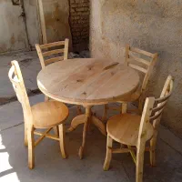 میز و صندلی تمام چوب