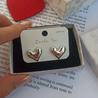 گوشواره قلب نقره ای|بدلیجات|کرج, باغستان|دیوار