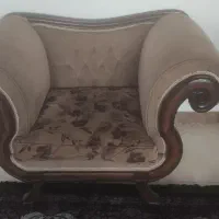 نیم ست مبل راحتی با جلو مبلی ودوعدد عسلی