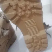 پوتین خاکی چرم نبوک طبیعی|کیف، کفش، کمربند|اقلید, |دیوار