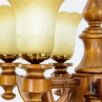 لوستر چوبی مدل سارینا (حباب جدید)|لوستر و چراغ آویز|مشهد, خین عرب|دیوار