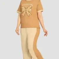 ست بلوز شلوار تک رنگ فری سایز