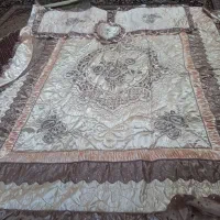 رو تختی  دو نفر،نو ضخیم کرم قهوه‌ای