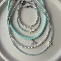 اکسسوری گردنبند دستبند منجوقی و دست ساز