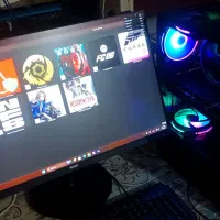 کیس گیمینگ،مانیتور،گرافیک RX 5700XT،فول بازی جدید