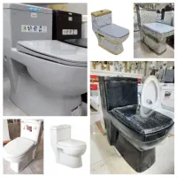 توالت فرنگی مشکی سفید طلایی نقره ای طوسی