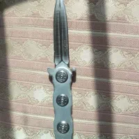 چاقوی مدل اسراییلی ضامن دار تمام استیل و دو لبه