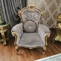 مبل سلطنتی 7 نفره استیل با ویترین چوب راش|مبلمان خانگی و میز عسلی|شهریار, شهریار|دیوار