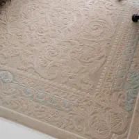 گلیم فرش کرم رنگ ۶ متری