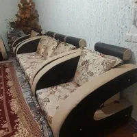 مبل راحتی ۸نفره دور چرمی و پارچه ی برجسته ی اعلاء|مبلمان خانگی و میز عسلی|شاهین دژ, |دیوار