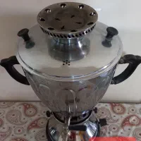 سماورگازی قدیمی ورق ضخیم سالم|سماور، چای‌ساز، قهوه‌ساز|پرند, فاز ۵|دیوار