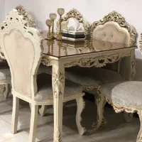 میزناهارخوری چوب راش ۶ نفره