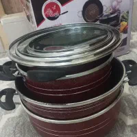 سرویس ظروف قابلمه تفلون 7پارچه (حراج)زیر قیمت|ظروف پختوپز|اراک, |دیوار