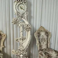 ساعت ایستاده چوب راش منبت کاری شده