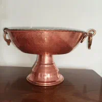 ظرف پذیرایی مسی پایه دار