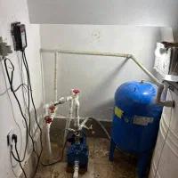 تاسیسات نصب پمپ منبع آب ، شیر بای پس ، ساخت اتاقک