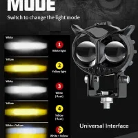 چراغ پروژکتور لنزدار دو لنز جغدی led دوکنتاکت فلزی|قطعات یدکی و لوازم جانبی|کرج, ساسانی (قلمستان)|دیوار