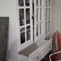 دوعدد کمد ام دی اف رنگ سفید درحد نو