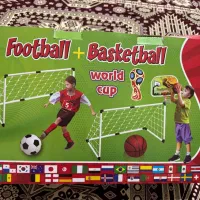 دروازه فوتبال و تور بسکتبال کادویی پسرانه توپ نو