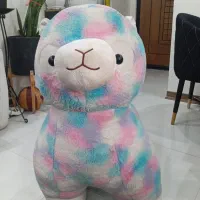 عروسک لاما آبرنگی 90 سانتی در حد واقعا نو