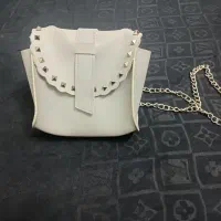 کیف دوشی زنانه بند زنجیری طوسی روشن|کیف، کفش، کمربند|قوچان, |دیوار