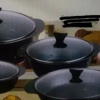 سرویس قابلمه ماهیتابه هشت پارچه تمام سرامیک
