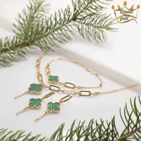 سرویس طلا ونکلیف هرمس گردنبند دستبند گوشواره