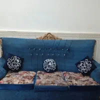 مبل نیمه استیل هفت نفره رنگ آبی