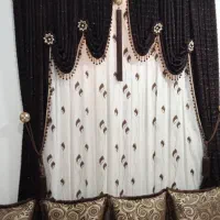 پرده مناسب پنجره دو متر و دو نیم|پرده، رانر، رومیزی|درگهان, |دیوار