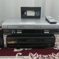 دستگاه ویدو دبل پاناسونیک و هیتاچی.با کنترل