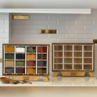 جا ادویه ای چوبی کشویی dream home