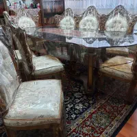 ست مبل استیل سلطنتی 9 نفره با ناهارخوری 8 نفره|مبلمان خانگی و میز عسلی|تهران, شیخ هادی|دیوار