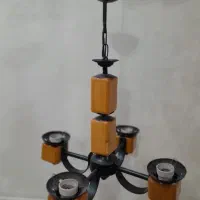 لوستر چوبی ۴ شعله