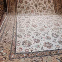 فرش دستباف بزرگ پارچه چله ابریشم افشان