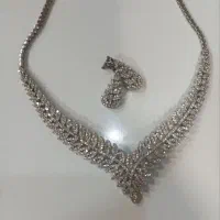 ست نقره گردنبند و گوشواره