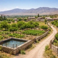 زمین باغی با سهم آب