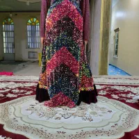 فروش یک دست لباس محلی مخمل پولکی هفت رنگ