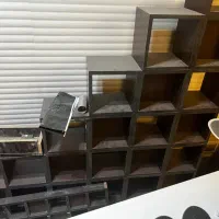 پاراوان و پارتیشن دکور چوبی همراه با نورپردازی