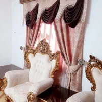 پرده حریر والون دار|پرده، رانر، رومیزی|رشت, شهرک آیت الله منتظری|دیوار