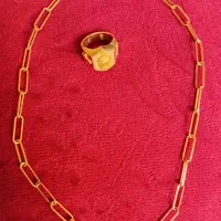 (زنجیرطرح ورساچ)و(انگشتر تاج سلطنتی سفارشی مردانه)