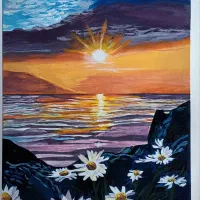 تابلو نقاشی غروب