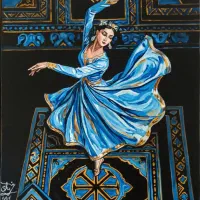 تابلو نقاشی زن رقصنده