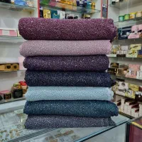 پارچه کره ایی تورکشی کارشده با پولک و خوص