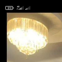 لوستر بزرگ کریستالی دو طبقه